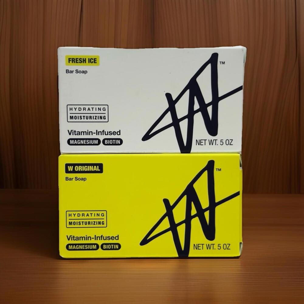 W By Jake Paul Soap Bar Hydrating Moisturizing W Original Fresh Ice 5 oz‎ 2 Pack